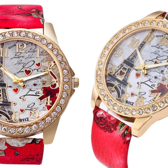 NEW  6 Pack Unisex Bling Rhinestone Accented Eiffel Tower Ladies Women main image 5